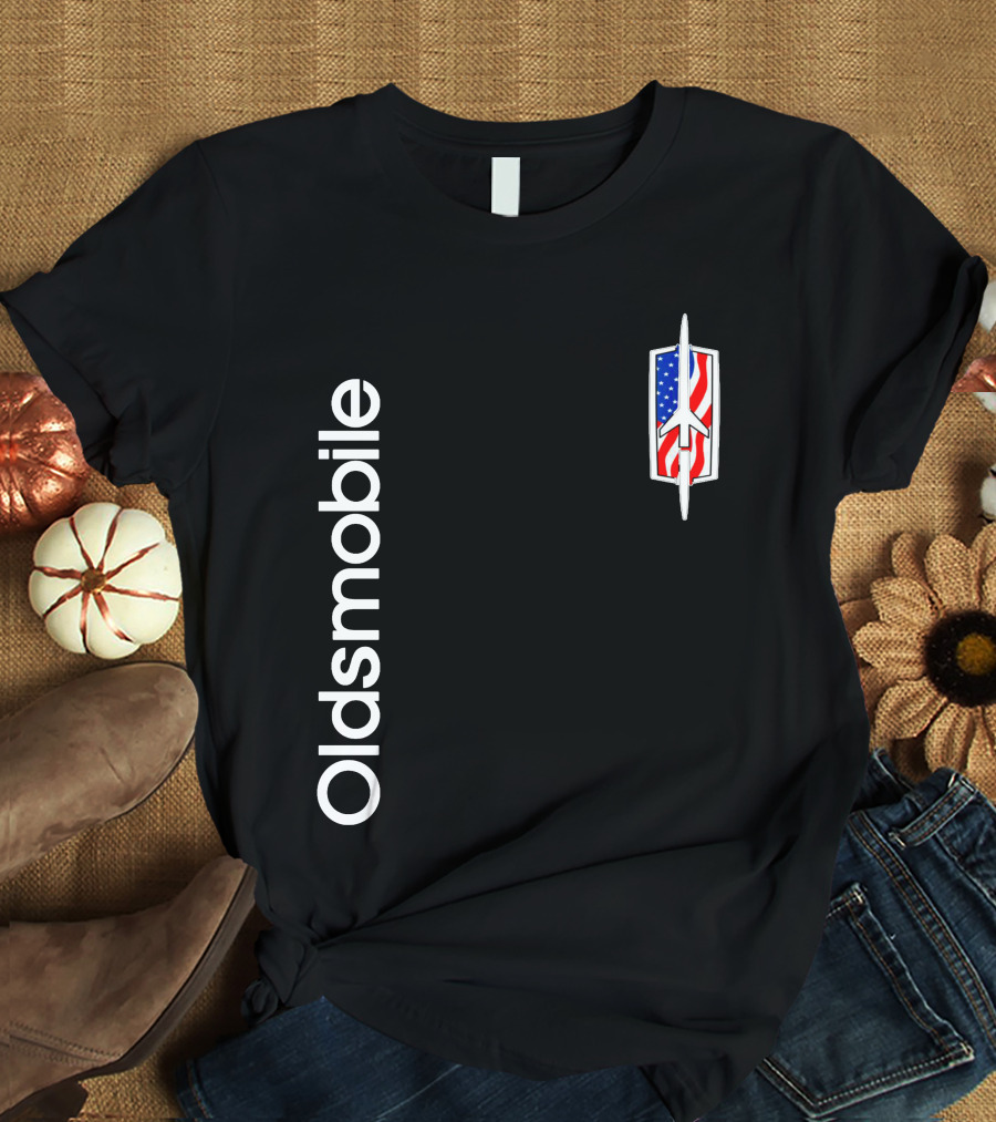 Oldsmobile Classic Logo With American Rocket Symbol T-Shirt