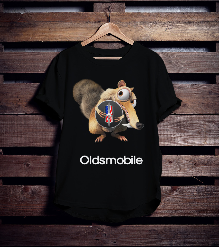 Oldsmobile Ice Age Scrat Rocket Badge T-Shirt