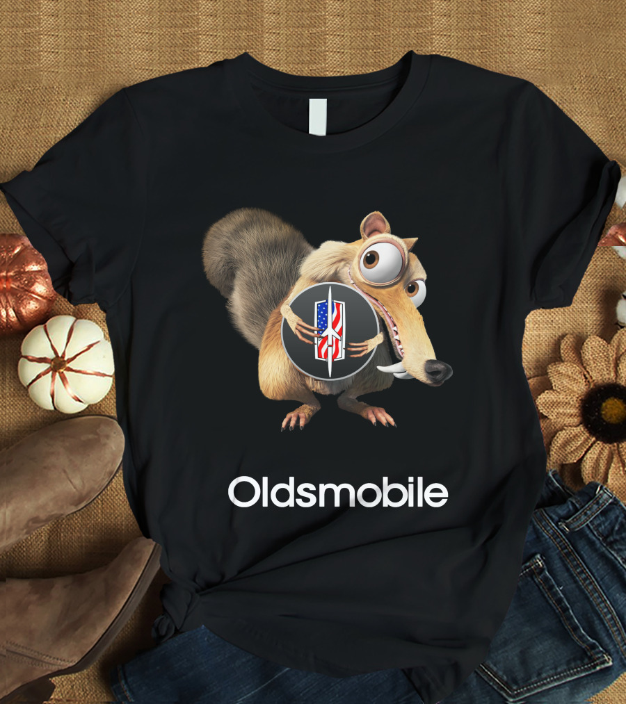 Oldsmobile Ice Age Scrat Rocket Badge T-Shirt