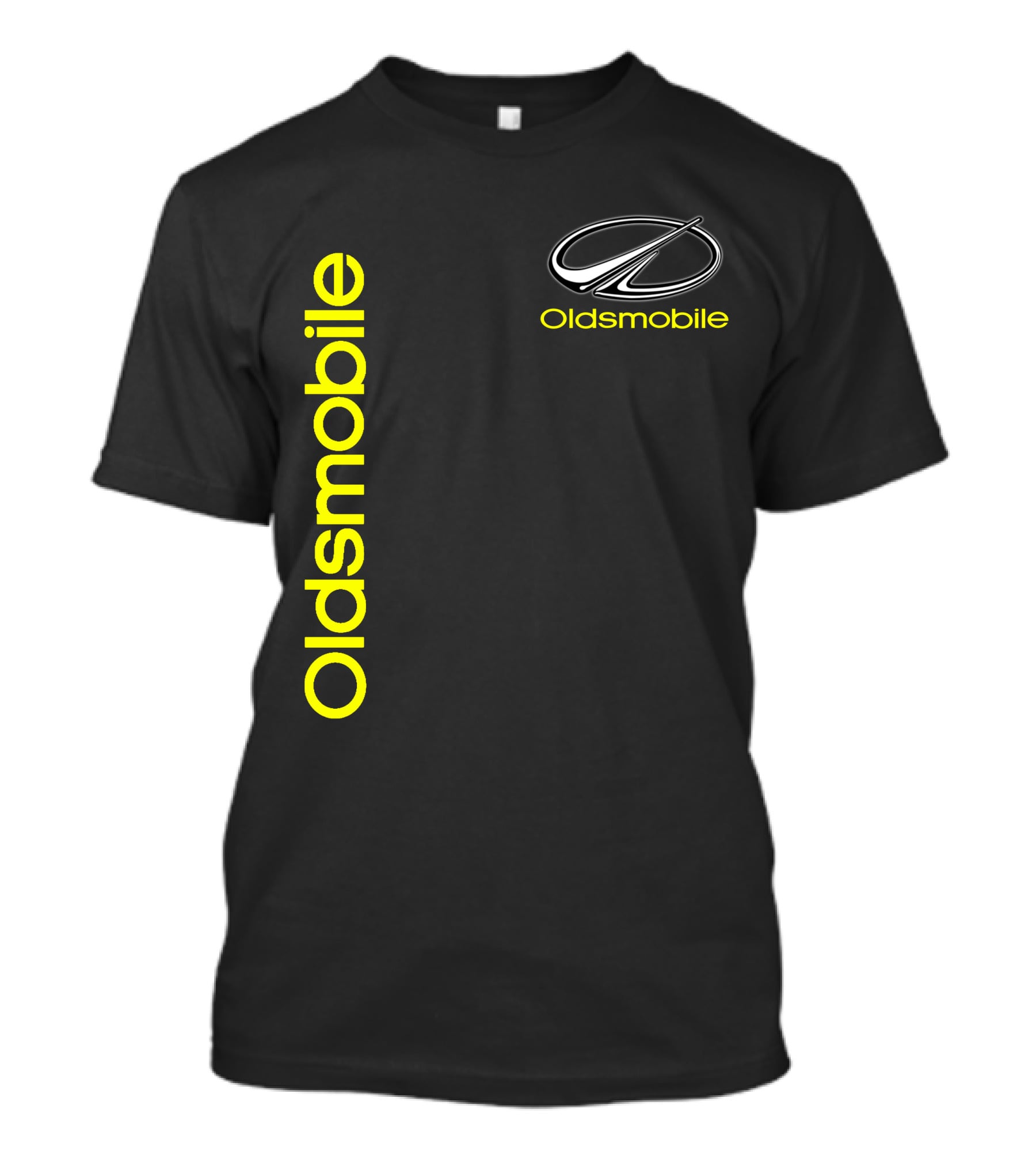 Oldsmobile Vertical Yellow Text And Classic T-Shirt