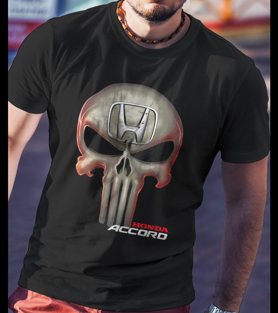 Honda Accord Punisher Skull T-Shirt