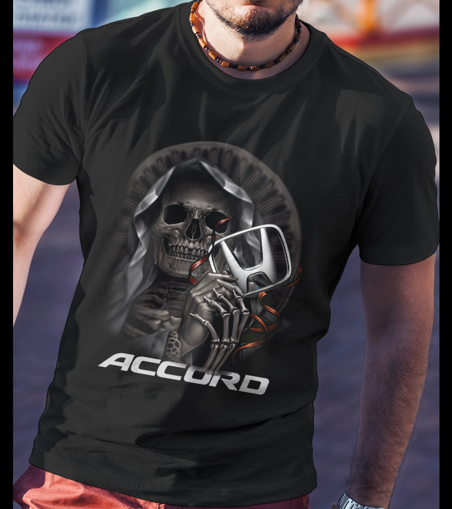 Accord Grim Reaper Skull Holding Honda T-Shirt