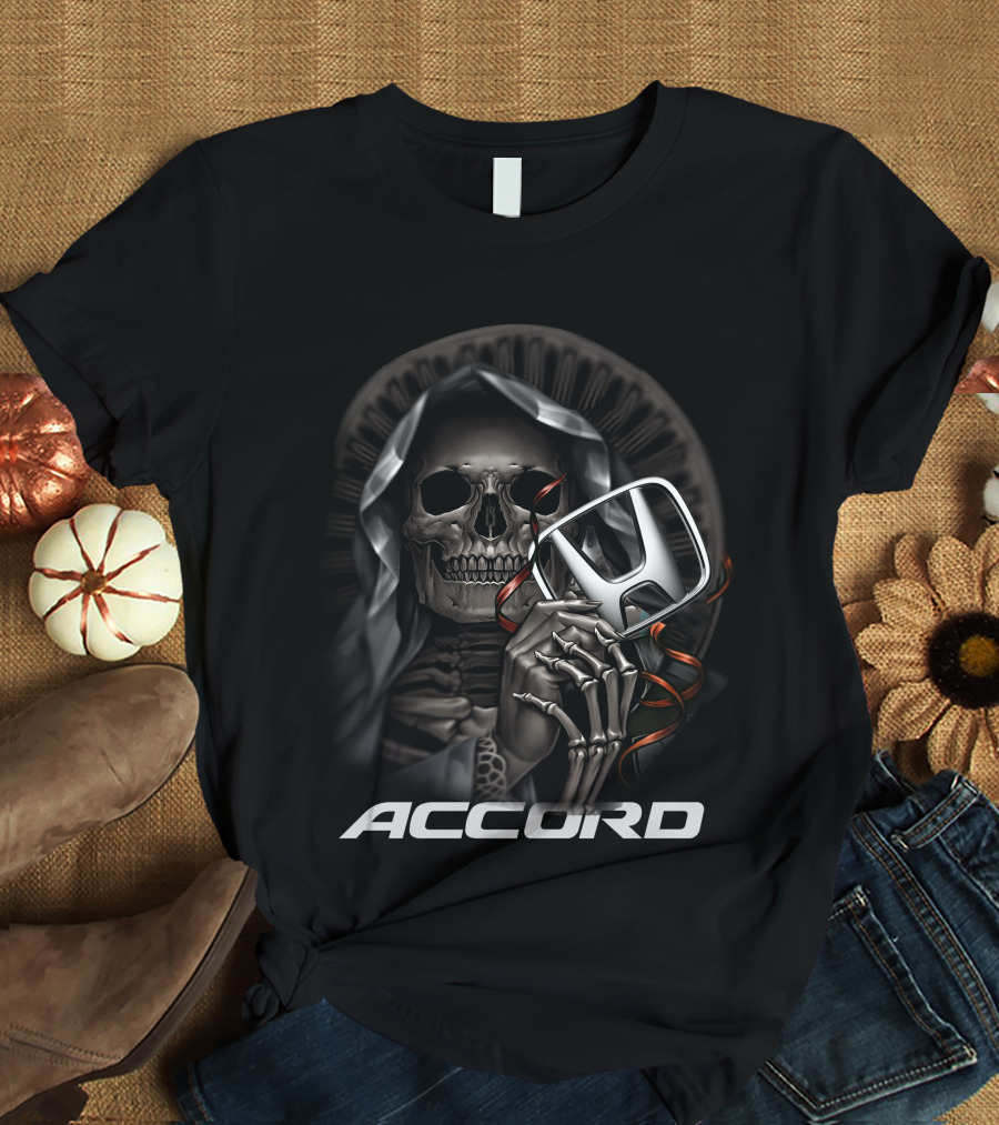 Accord Grim Reaper Skull Holding Honda T-Shirt