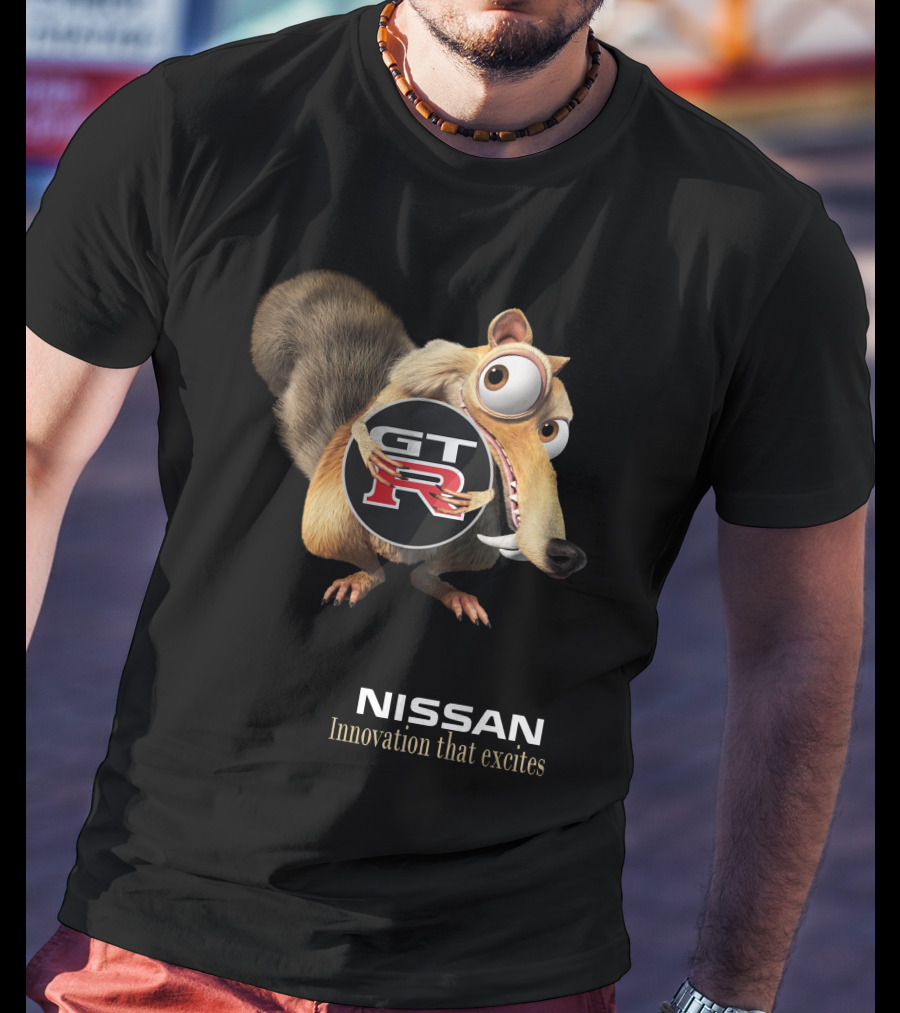 Nissan Gt-R Innovation That Excites Ice Age Scrat Crossover T-Shirt