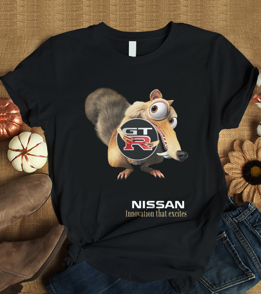 Nissan Gt-R Innovation That Excites Ice Age Scrat Crossover T-Shirt