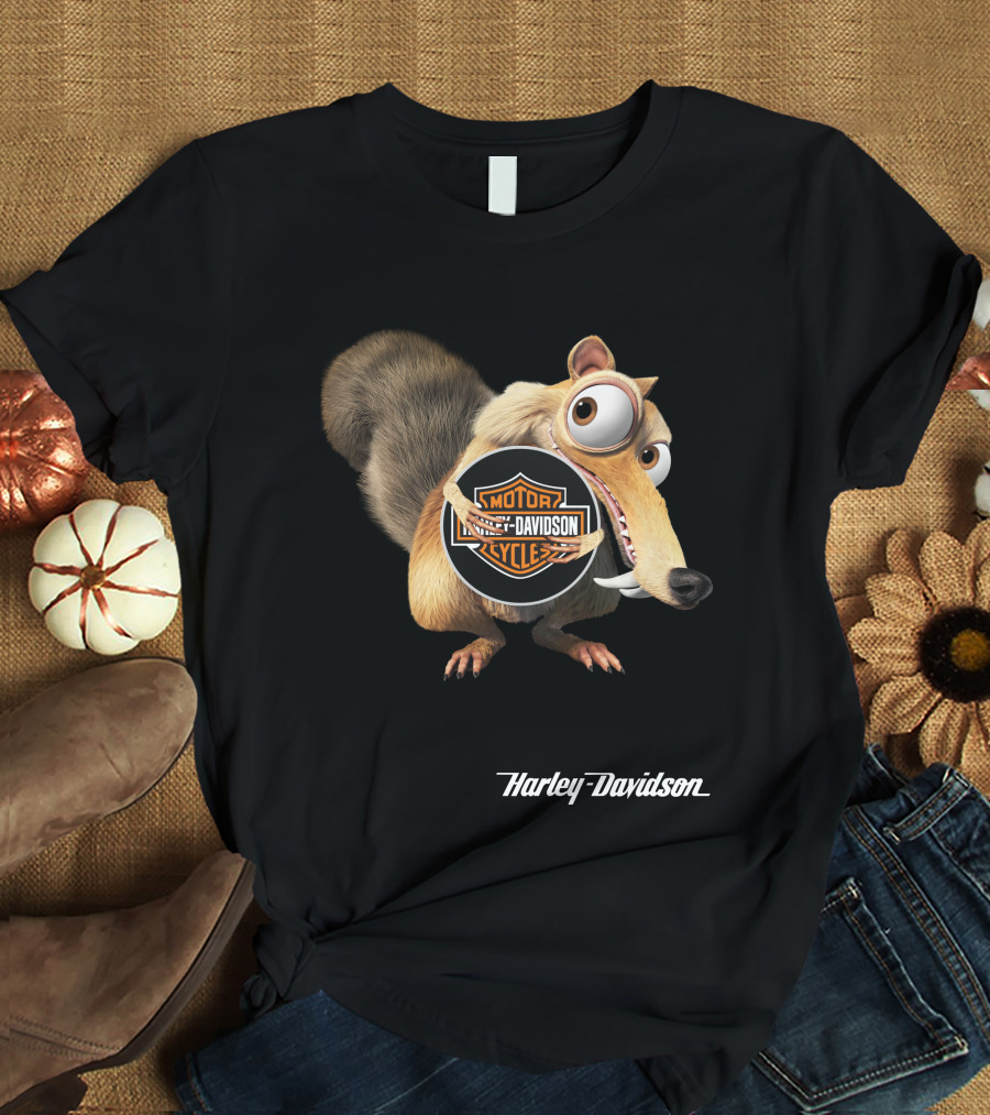 Scrat Harley Davidson Motorcycles T-Shirt