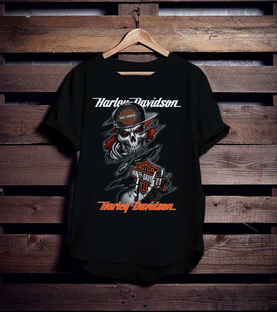 Harley Davidson Motorcycles Skeleton T-Shirt