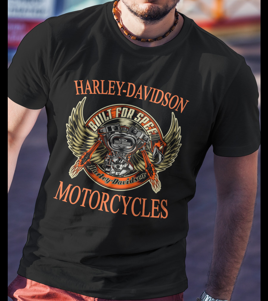 Harley Davidson Built For Speed Motorcycles T-Shirt
