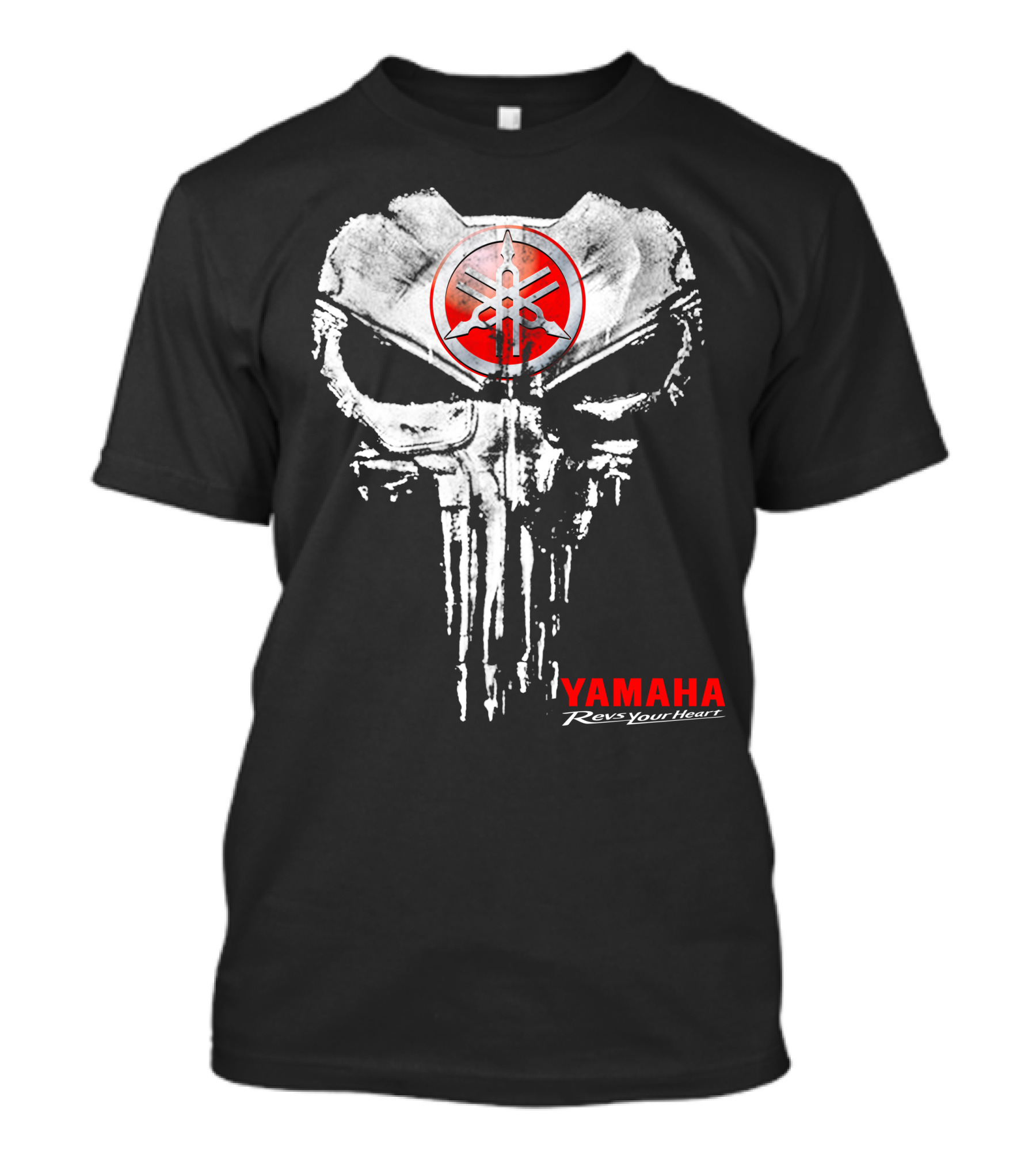 Yamaha Revs Your Heart Skull T-Shirt