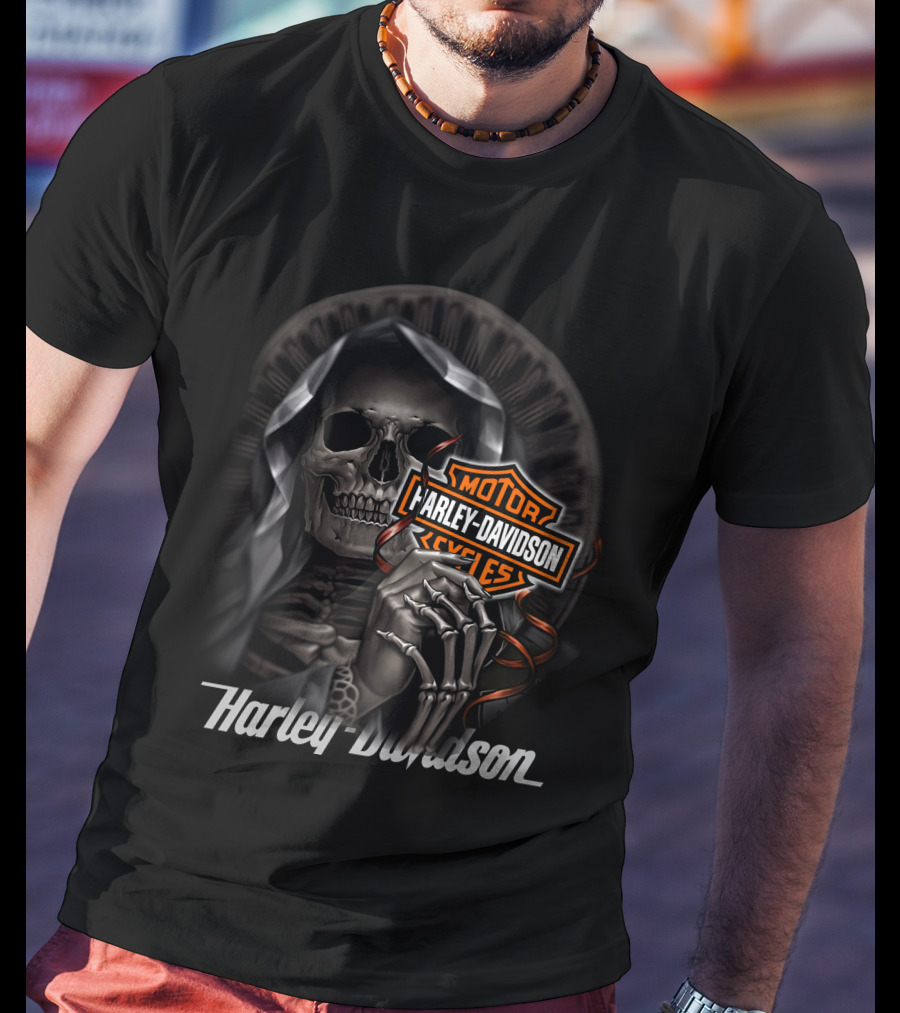 Harley Davidson Motorcycles Skeleton Reaper T-Shirt
