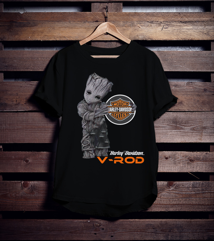 Groot Harley Davidson V-Rod Motor Cycles T-Shirt