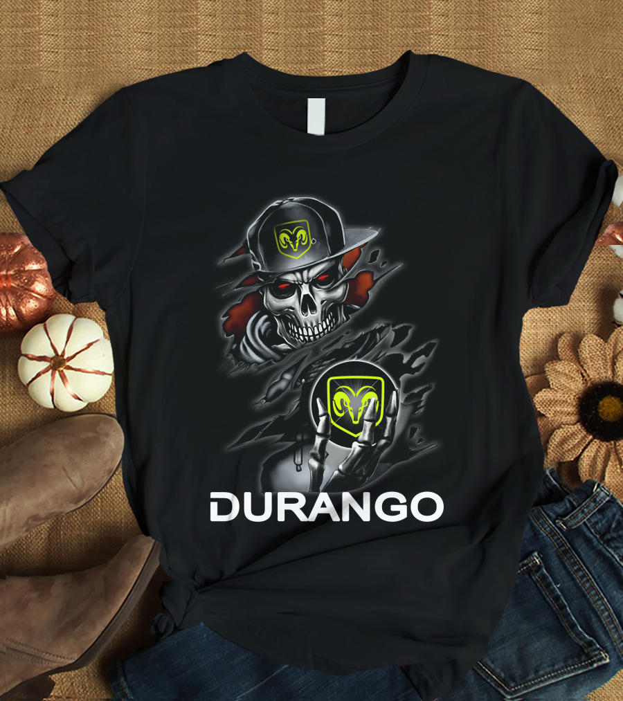 Ram Durango Skull In Cap T-Shirt