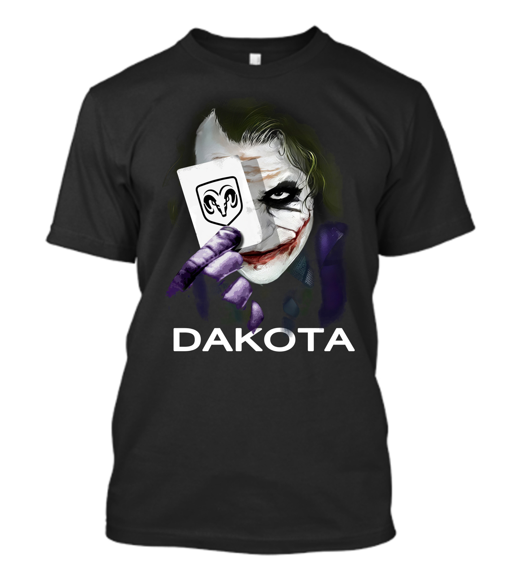 Joker Holding Ram Card Dakota T-Shirt
