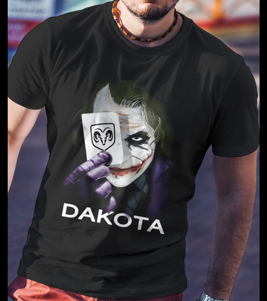 Joker Holding Ram Card Dakota T-Shirt