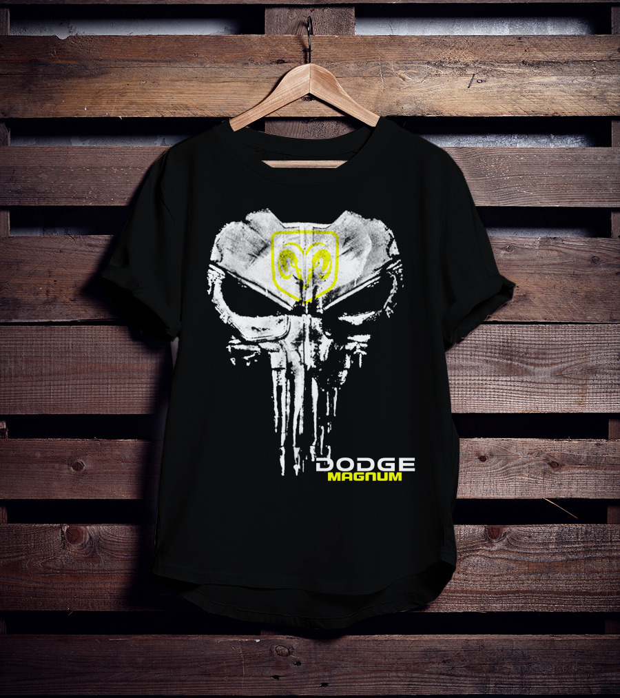 Dodge Magnum Punisher Skull Ram Logo Fusion T-Shirt