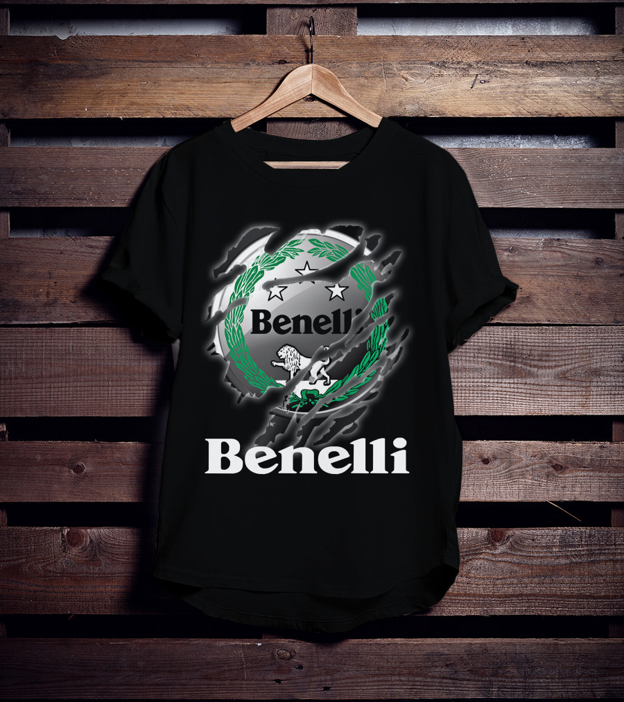 Benelli Logo With Stars And Lion T-Shirt