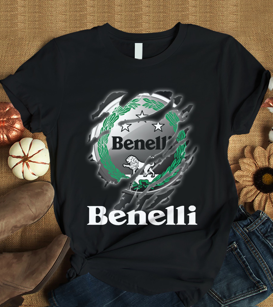 Benelli Logo With Stars And Lion T-Shirt