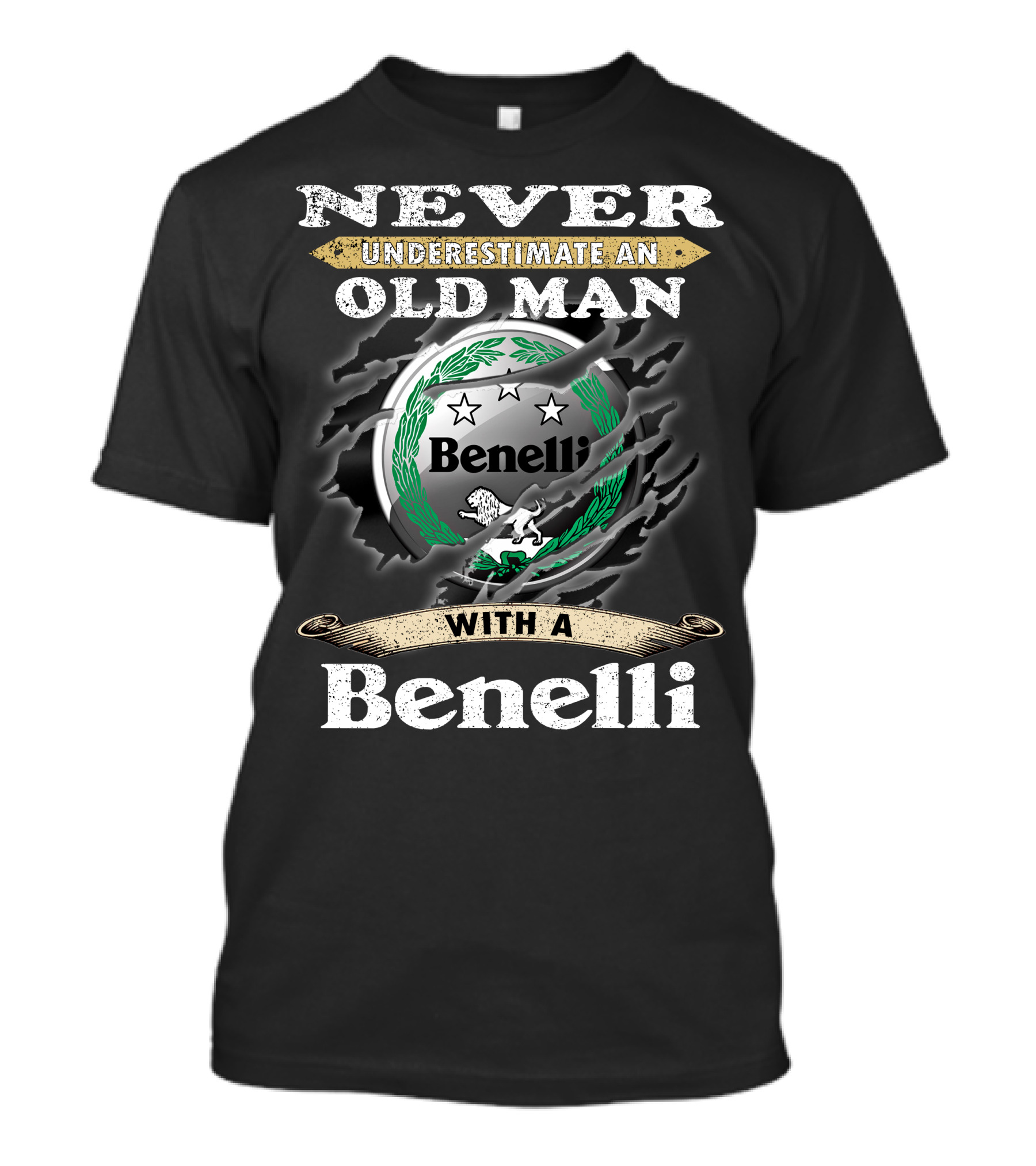 Never Underestimate An Old Man With A Benelli T-Shirt