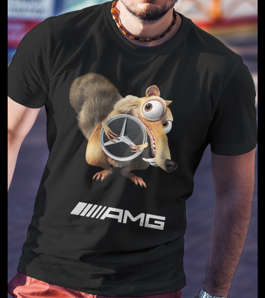 Amg Mercedes-Benz Ice Age Scrat Holding Logo T-Shirt