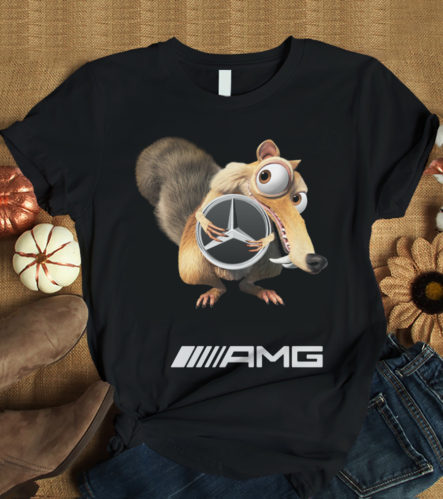 Amg Mercedes-Benz Ice Age Scrat Holding Logo T-Shirt