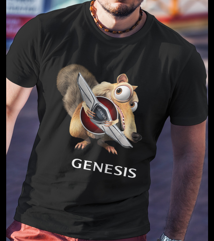 Ice Age Scrat Holding Genesis Car T-Shirt