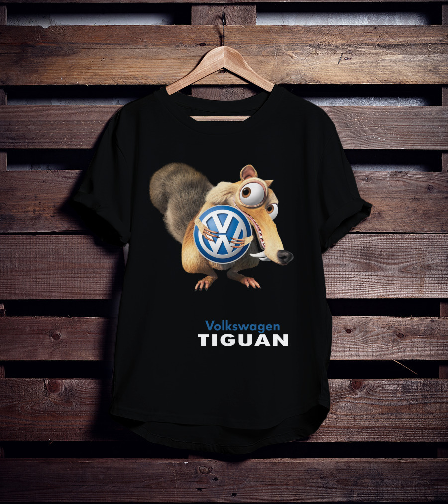 Volkswagen Tiguan Scrat Holding Vw Symbol T-Shirt