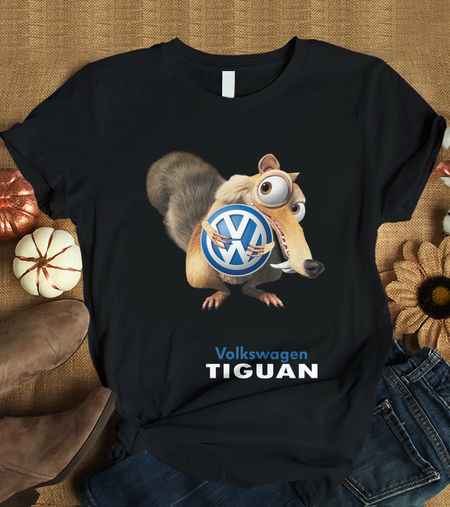 Volkswagen Tiguan Scrat Holding Vw Symbol T-Shirt
