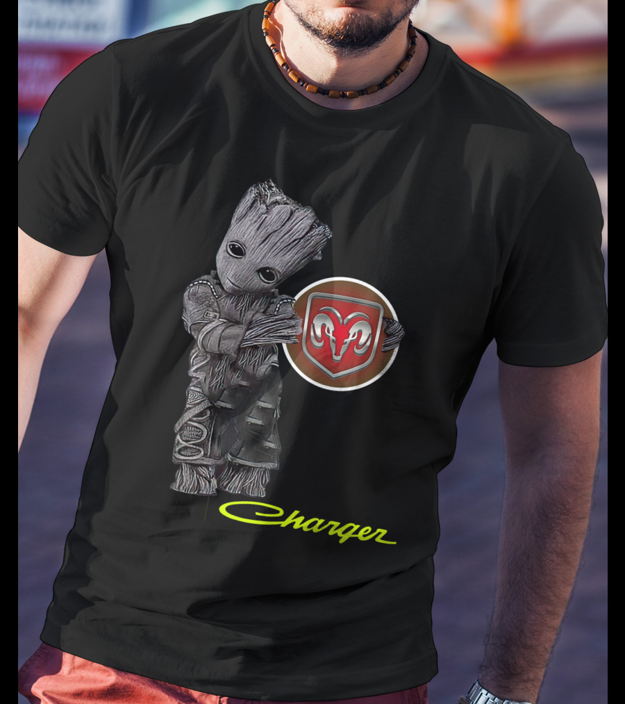 Groot Holding Ram Logo With Charger T-Shirt
