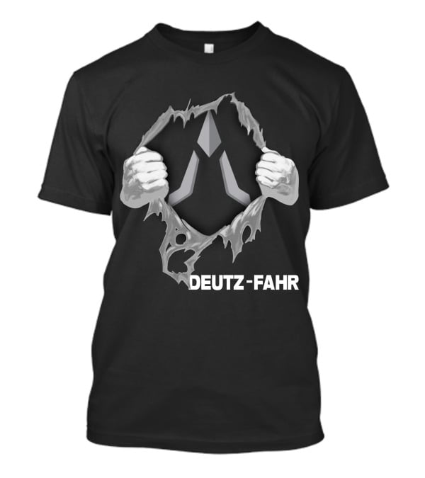 Deutz-Fahr Logo Behind Ripped Effect T-Shirt