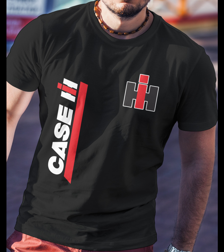 Case Ih Tractor Logo Black And Red T-Shirt