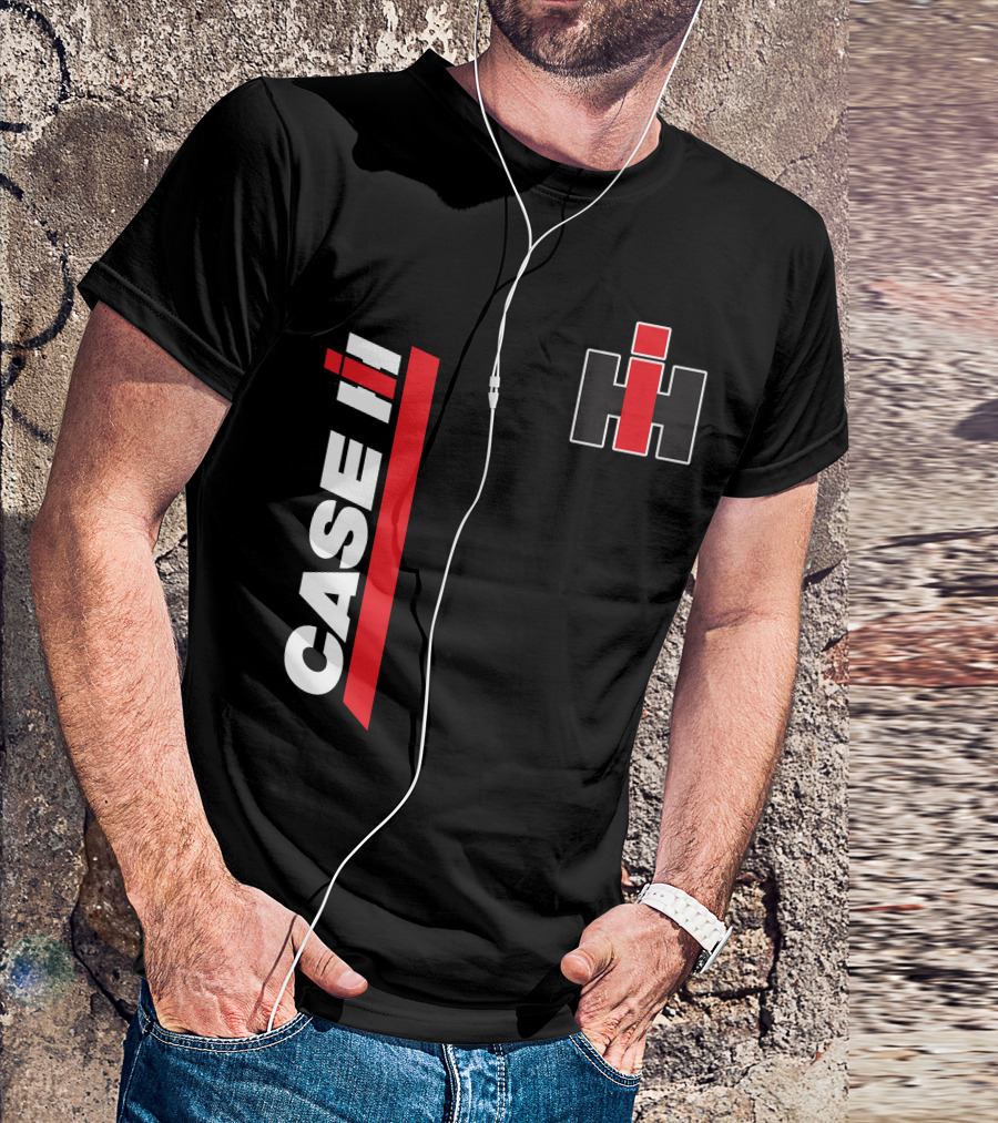 Case Ih Tractor Logo Black And Red T-Shirt