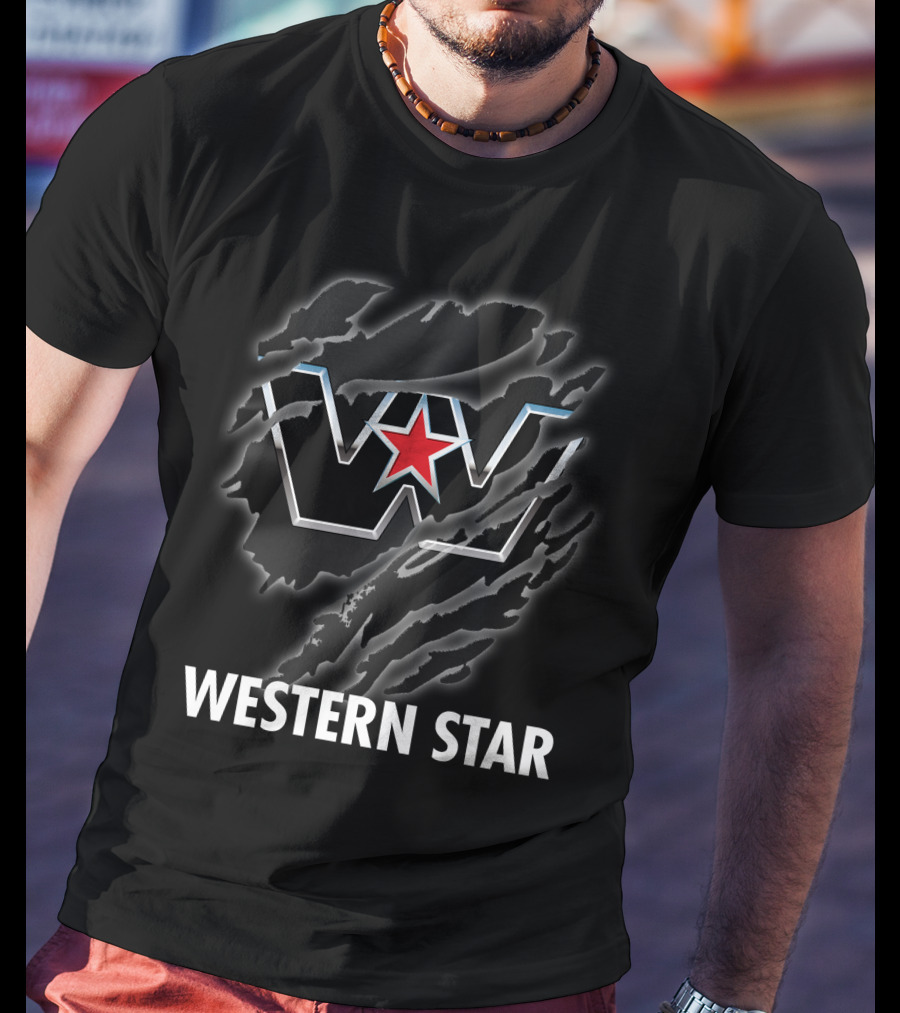 Western Star W Logo Red Star Claw Marks T-Shirt