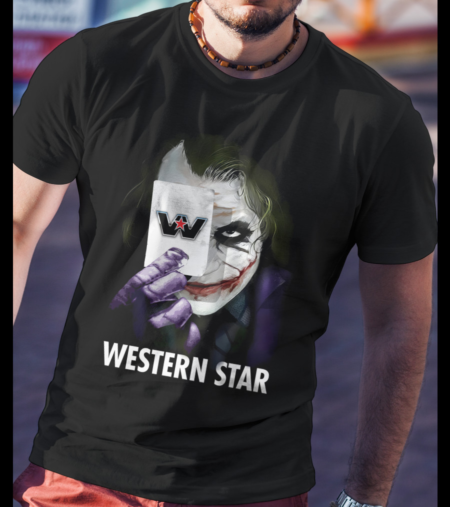 Western Star Joker Card Face With W Symbol T-Shirt