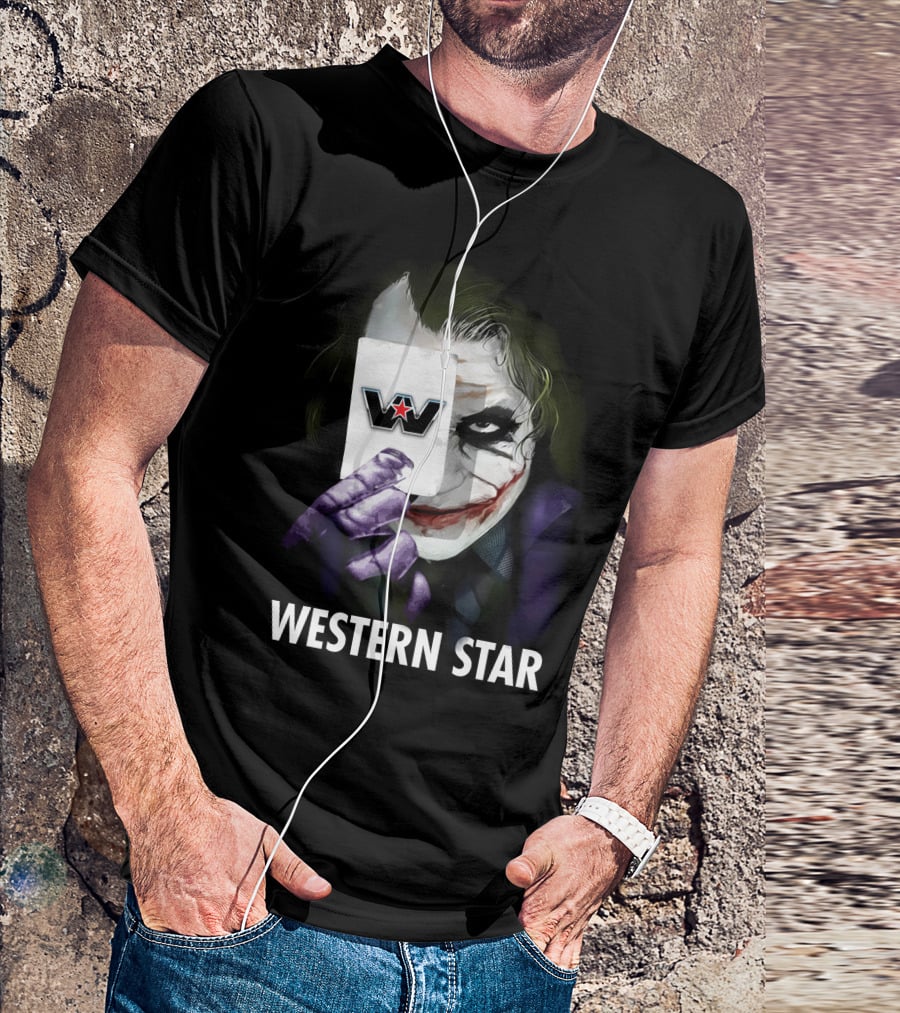 Western Star Joker Card Face With W Symbol T-Shirt