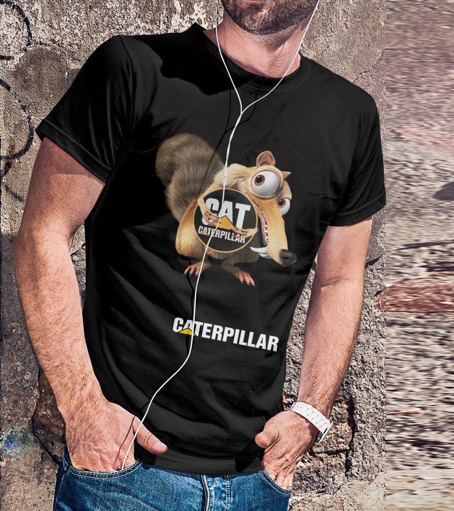 Caterpillar Cat Ice Age Scrat T-Shirt
