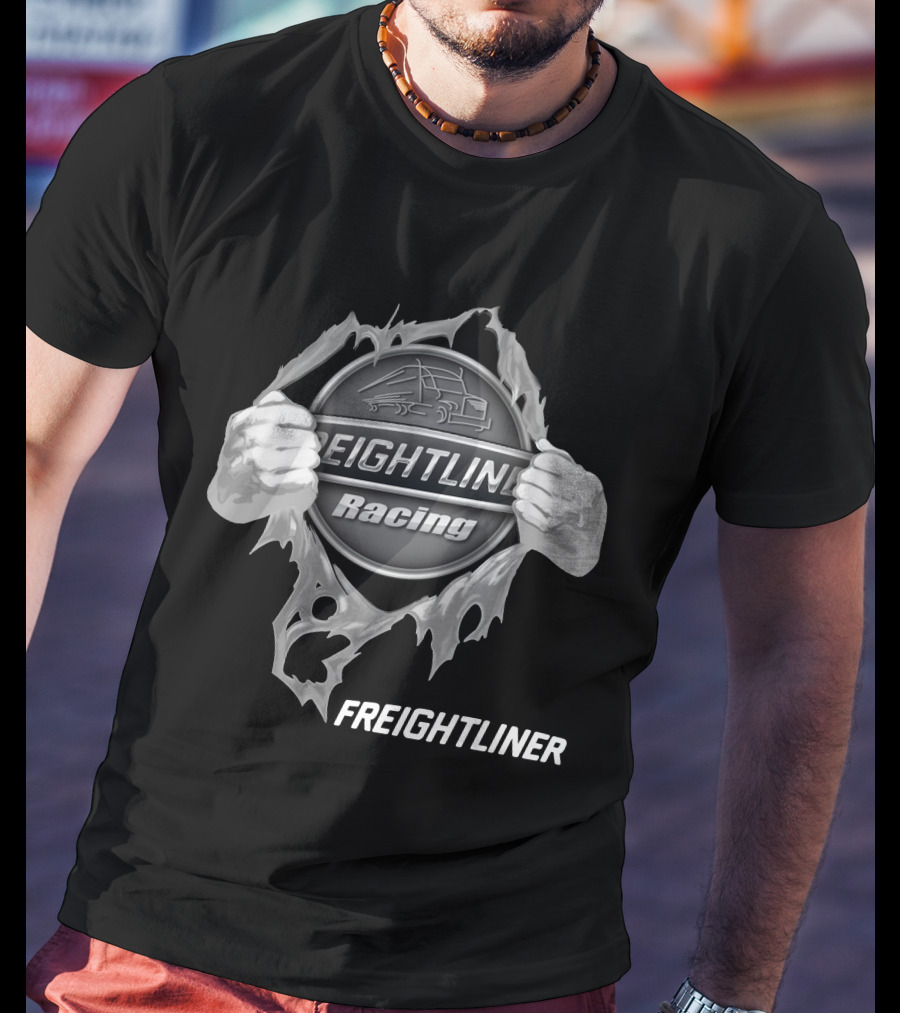 Freightliner Racing Power Symbol With Hands And Truck T-Shirt