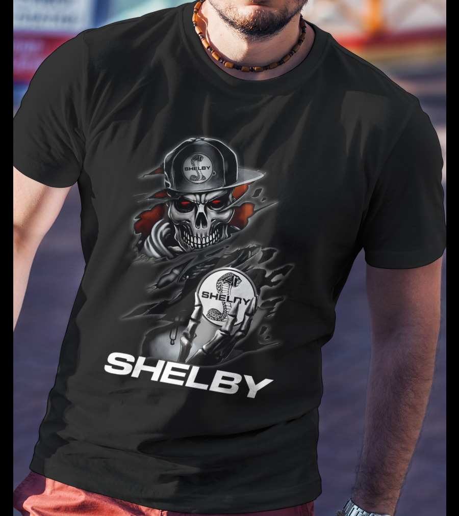 Shelby Skeleton With Snake Logo And 09 Hat T-Shirt