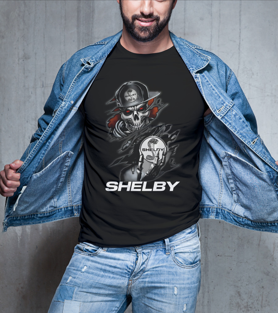 Shelby Skeleton With Snake Logo And 09 Hat T-Shirt
