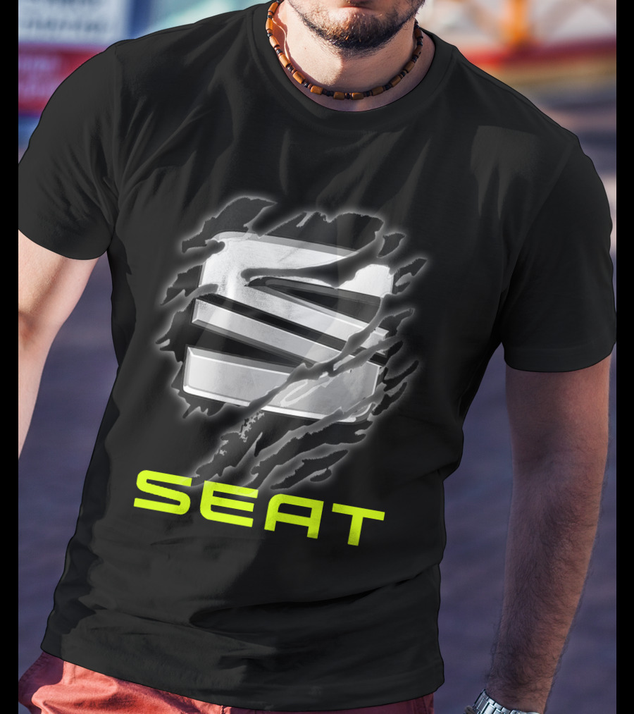 Seat Logo Metallic Claw Marks T-Shirt