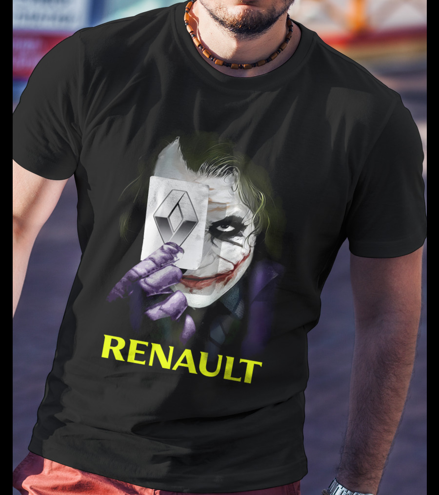 Renault Joker Iconic Playing Card Face With Renault T-Shirt