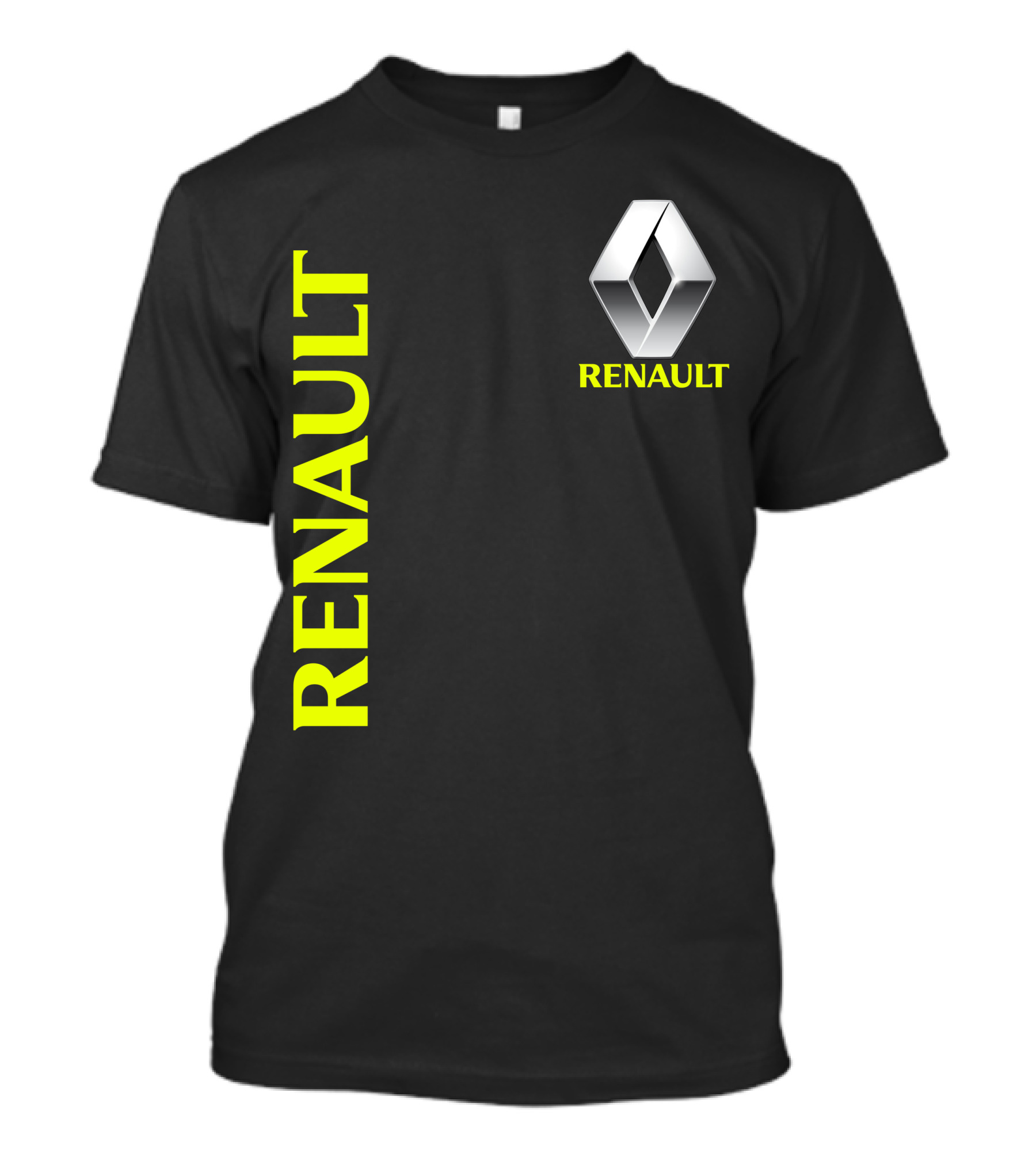 Renault Silver Diamond Logo Black T-Shirt