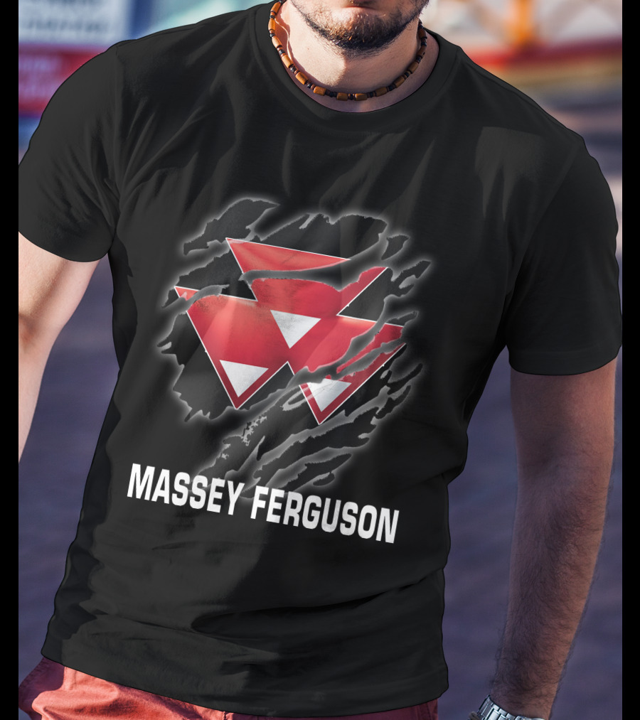 Massey Ferguson Logo Scratch Effect T-Shirt