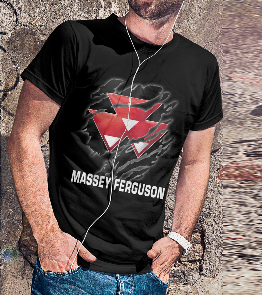 Massey Ferguson Logo Scratch Effect T-Shirt