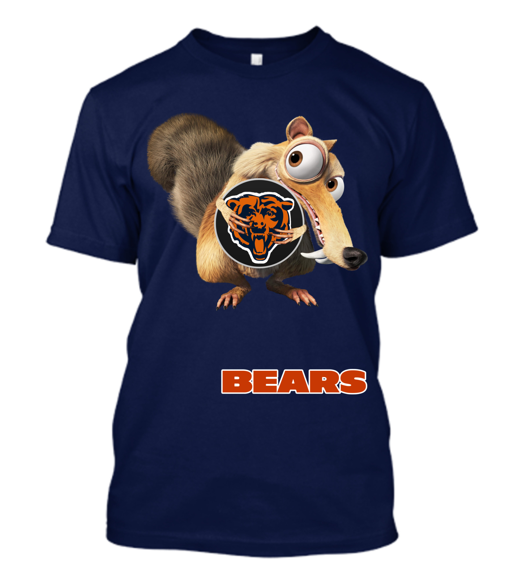 Bears 03 Chicago Football Scrat Character Crossover T-Shirt