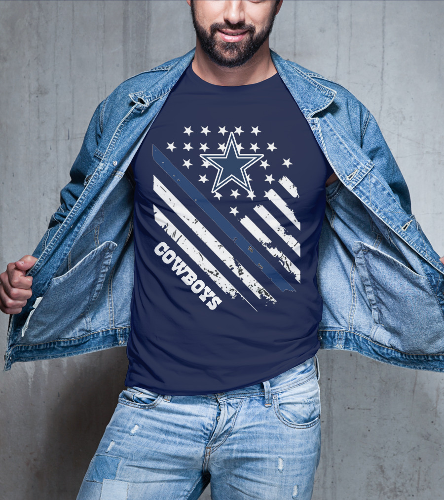 Cowboys Star And Stripes Vintage Americana T-Shirt