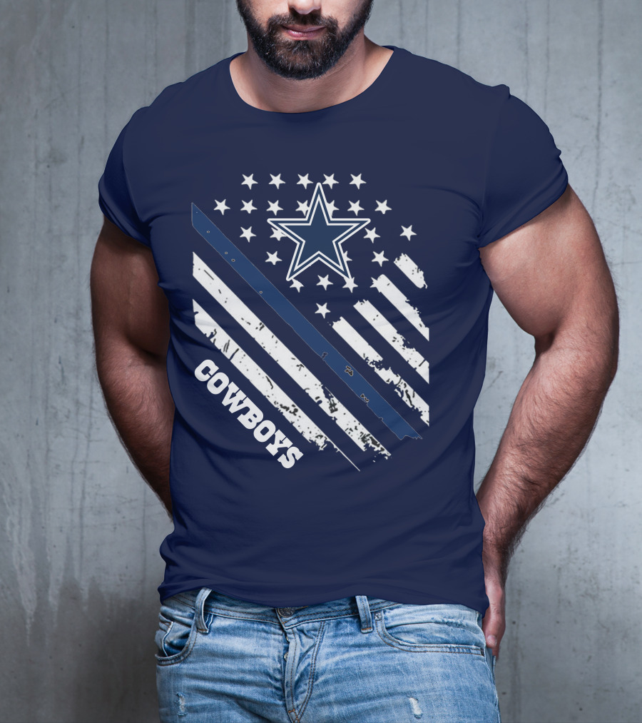 Cowboys Star And Stripes Vintage Americana T-Shirt