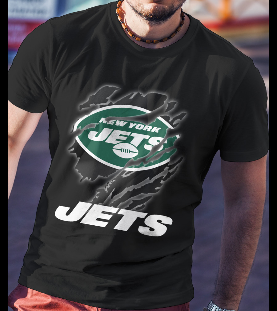 New York Jets Logo With Bold Graphics And T-Shirt