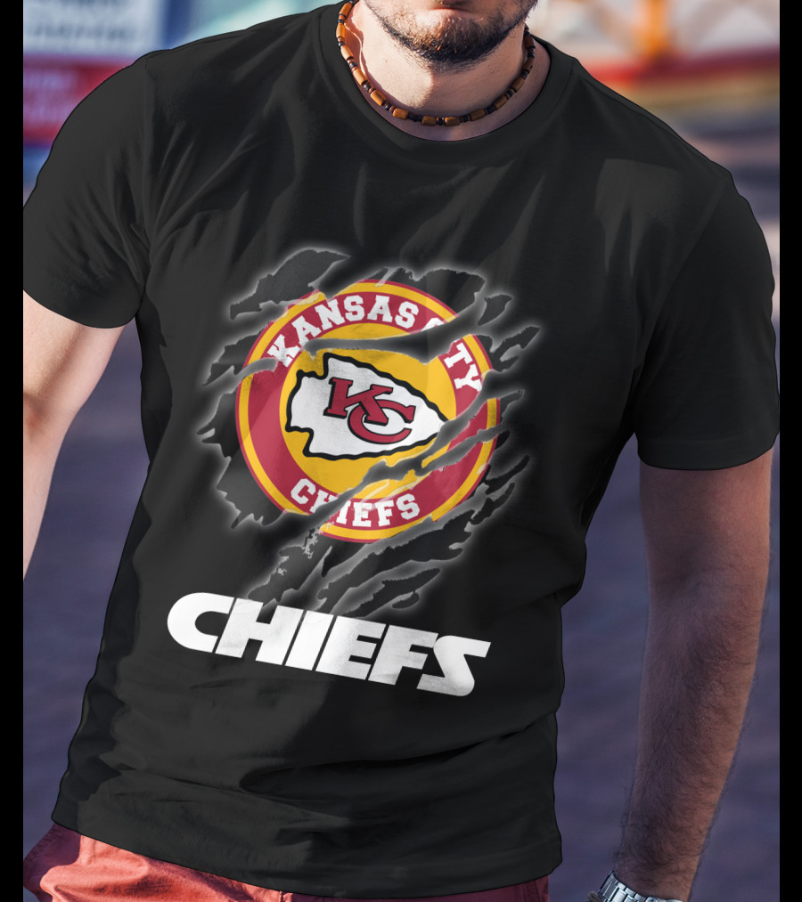 Kansas City Chiefs 08 Chiefs Logo Claw Marks T-Shirt
