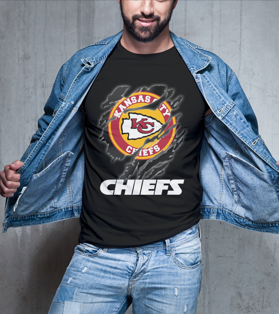 Kansas City Chiefs 08 Chiefs Logo Claw Marks T-Shirt