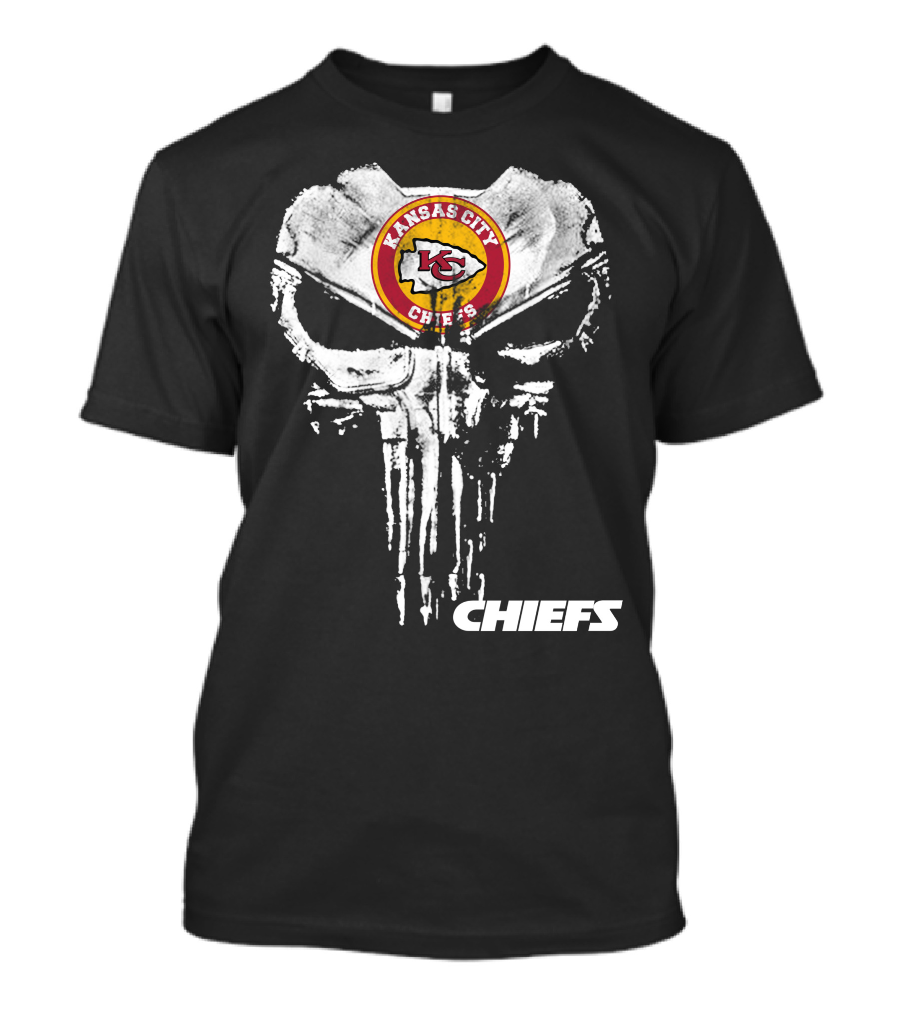 Kansas City Chiefs Skull Logo Fusion Chiefs T-Shirt